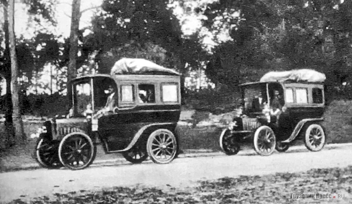 Автобусы «Романовский» на маршруте в Люблинской губернии. 1904 г.