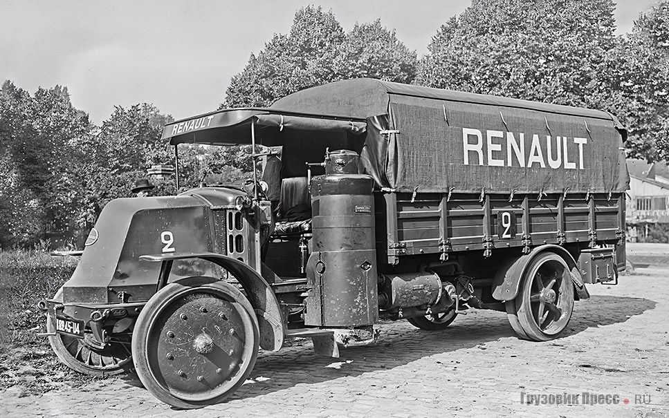 5-тонный грузовик Renault с газогенератором собственного производства, участник франко-бельгийского конкурса 18 сентября – 10 октября 1925 г. Соперничал с Berliet, Bovy, Panhard-Levassor и Saurer в пробеге протяжённостью 2100 км