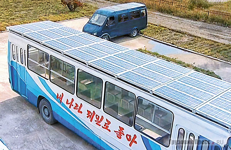 Первый северокорейский городской электробус на базе автобуса Ikarus 260