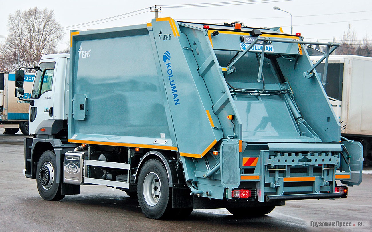 Кузовная надстройка Koluman для ТКО и смешанных отходов, объёмом 15 м[sup]3[/sup]