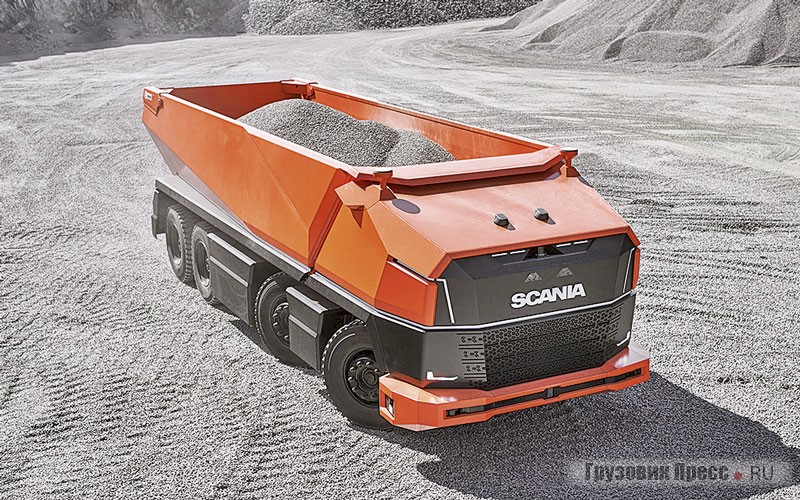 Беспилотный 30-тонный концепт Scania AXL (2019 г.)