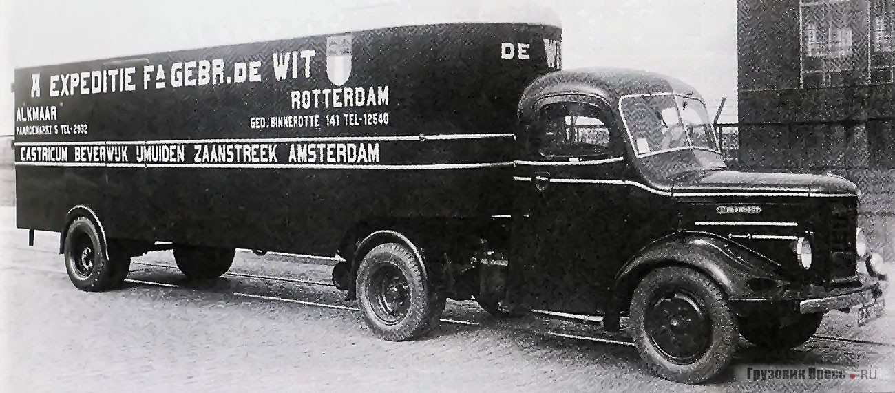 Kromhout T-3 с полуприцепом-фургоном Netam, 1939 г.