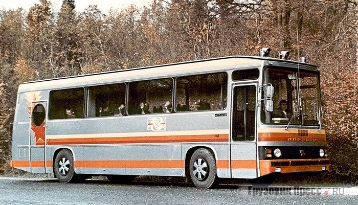 Опытный образец спецавтобуса ЛАЗ-5255 «Карпаты» на испытаниях
