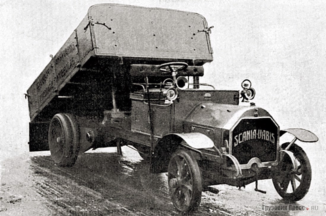 Пятитонный самосвал Scania-Vabis FLa – экспонат IV Международной выставки в Петербурге, 1913 г.