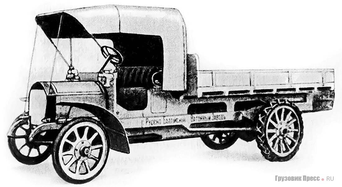 1,5 тонный грузовой автомобиль «Руссо-Балт L 24/30» («Руссо-Балт-Арбенц») с двигателем мощностью 30 л.с. Рига, 1911 г.