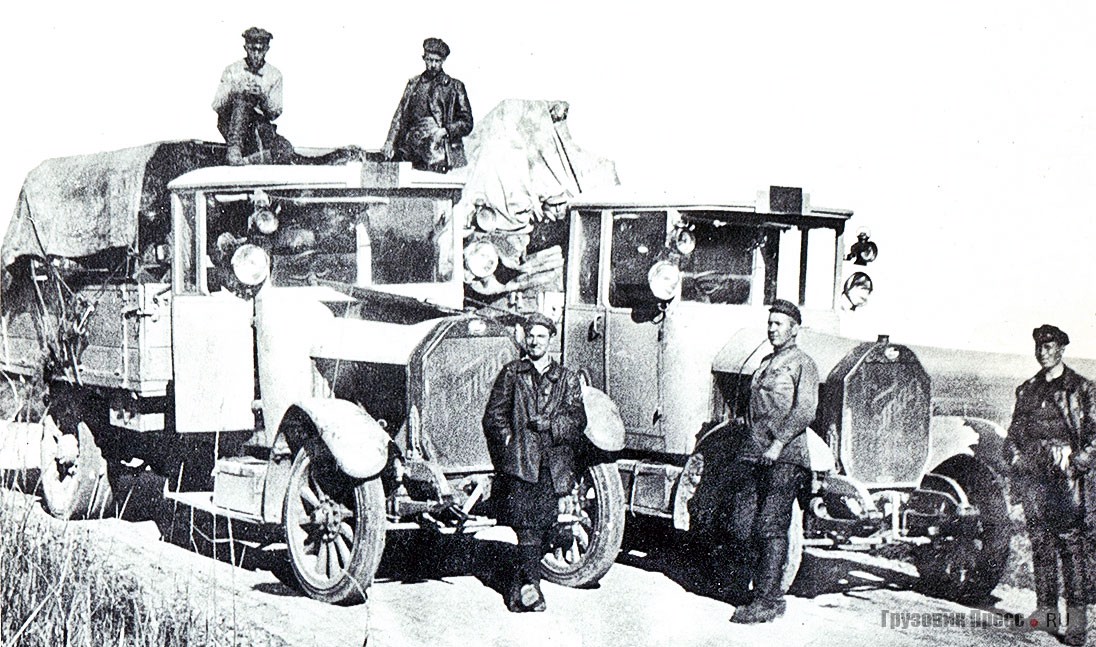 Грузовики Vomag P45 на Якутском тракте. 1926–1828 гг.