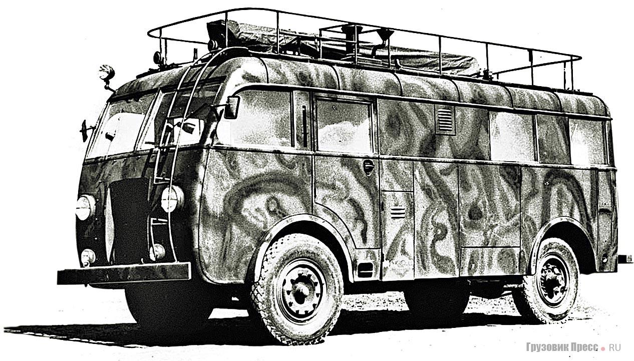 Мобильная радиостанция на базе автобуса Scania-Vabis 8116 в шведской армии, 1942 г.