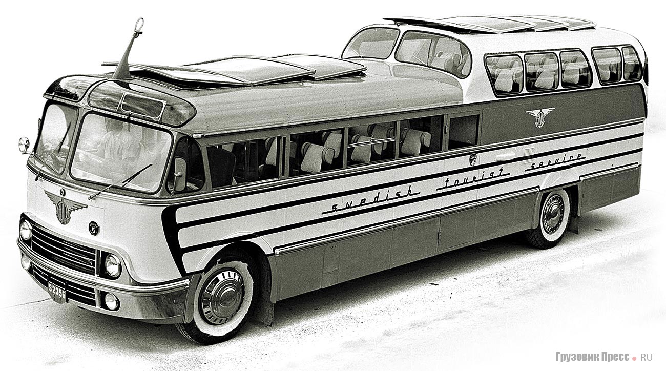 Полутораэтажный автобус Scania-Vabis B83, кузов Arvika Vagnfabrik, 1952 г.