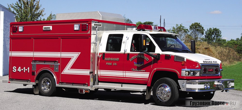 Пожарная машина для небольших городов серии Minimax на коммерческом шасси GMC C 4500
