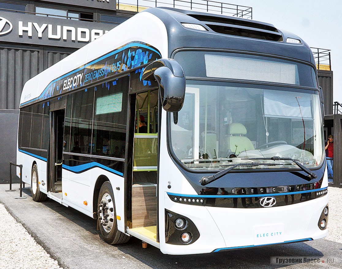 Первый в истории компании электробус [b]Hyundai Eleccity[/b] – на фоне столичного бума на такие машины ему прямой путь в Москву