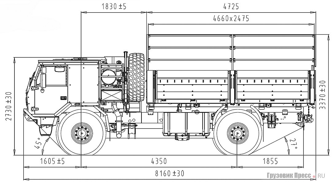 Грузовик Tatra 815-7L0R59 19 257 4x4.1R