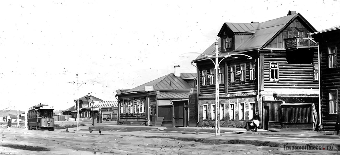 Электрический трамвай на Бутырской улице, 1899 г.
