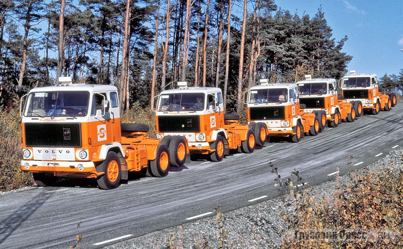 Партия Volvo F89-32 (6х2) для «Совтрансавто», 1975 г. Всего в 1971–1977 гг. выпущено 21 005 грузовиков семейства F89
