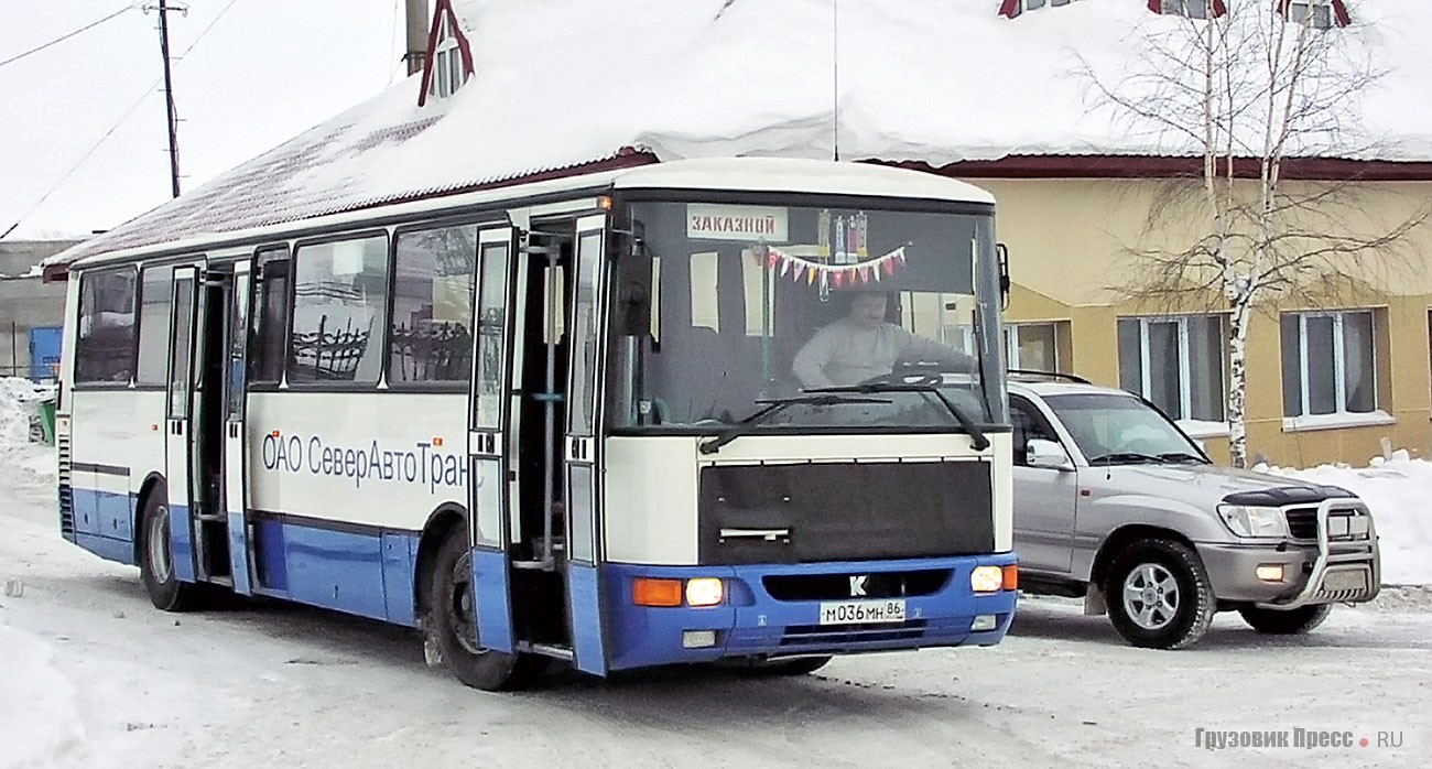Характерная черта зимней эксплуатации Karosa C934E.1351 в Нефтеюганском ОАО «СеверАвтоТранс» – фартук на передке