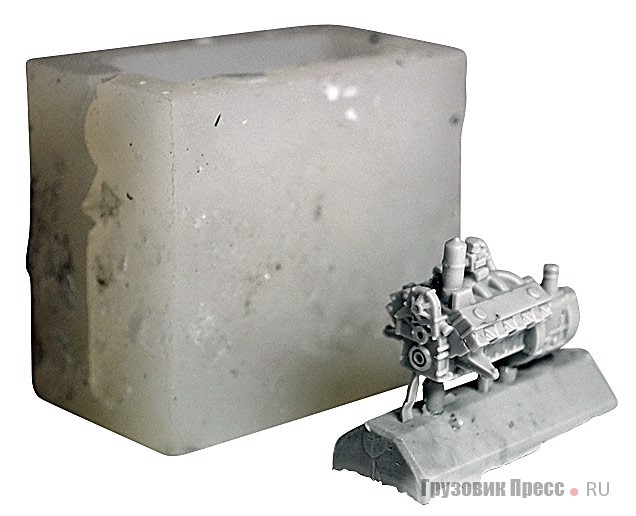Форма и отливка блока цилиндров и КП двигателя ГАЗ-66