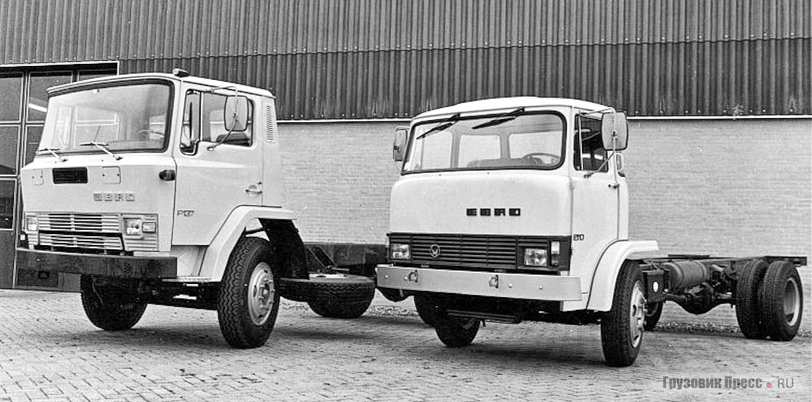 Рука Лепуа прослеживается и в кабинах другой испанской марки, Ebro. Справа – модель E110 с собственной кабиной, слева – P137, над которой, судя по всему, поработала студия F.T.I., 1975 г.