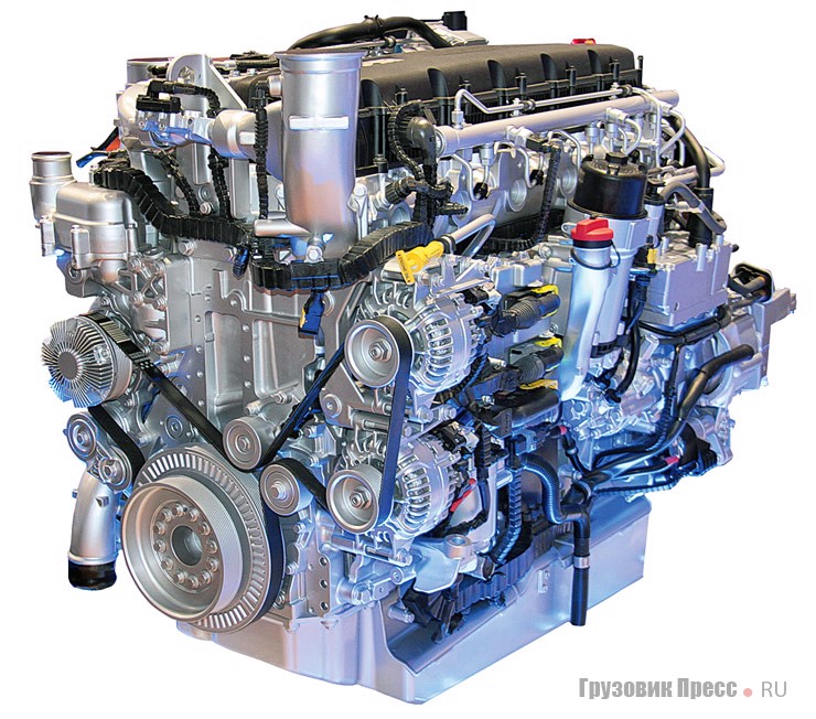 Семейство двигателей PACCAR перекрывает потребности всей линейки грузовиков DAF: рабочий объём четырёхцилиндровых моторов начинается от отметки 4,5 л и доходит до 13 л у двигателей I-6