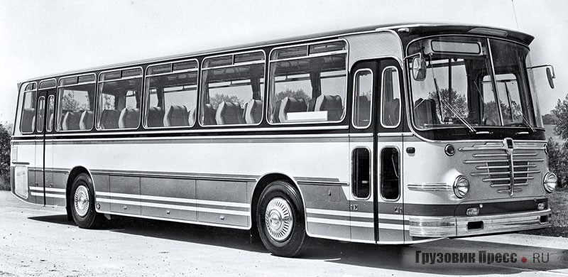 Автобус Büssing Trambus Präfekt 15 с кузовом Emmelmann оснащался на выбор двигателями U7 (160 л.с.) или U11D (185 л.с.), 1965 г.