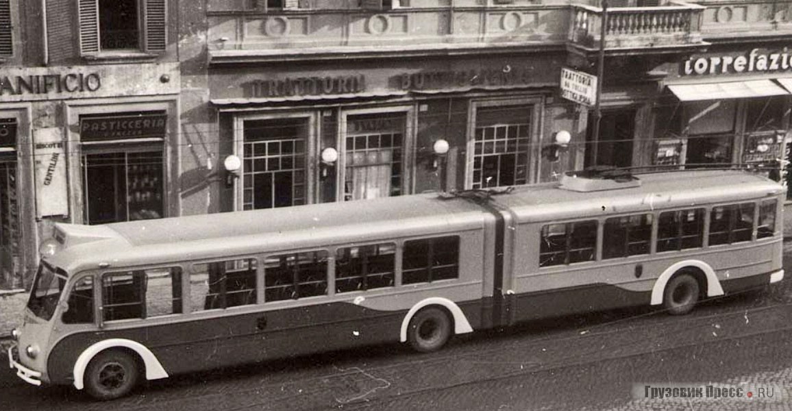 Сочленённый троллейбус Stangа Filobus tipo 18 E-42. 1940 г.
