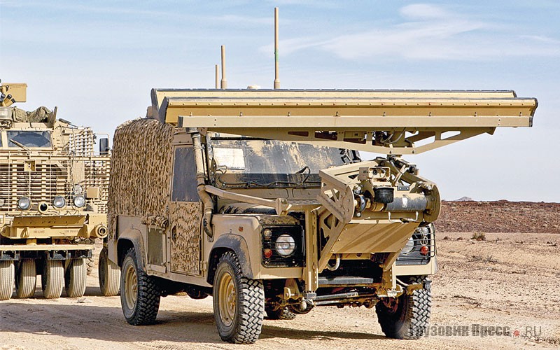 Беспилотный миноискатель Panama Remotely Operated Vehicle на основе легкобронированного Snatch Land Rover. Snatch создан в 1992 году на шасси Defender XD (eXtra Duty) Wolf