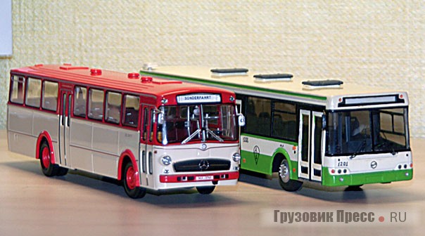 Классика и современность: низкопольный ЛиАЗ-5292 и родственник протестированного МВ – модель О317 (масштабные модели 1:43)