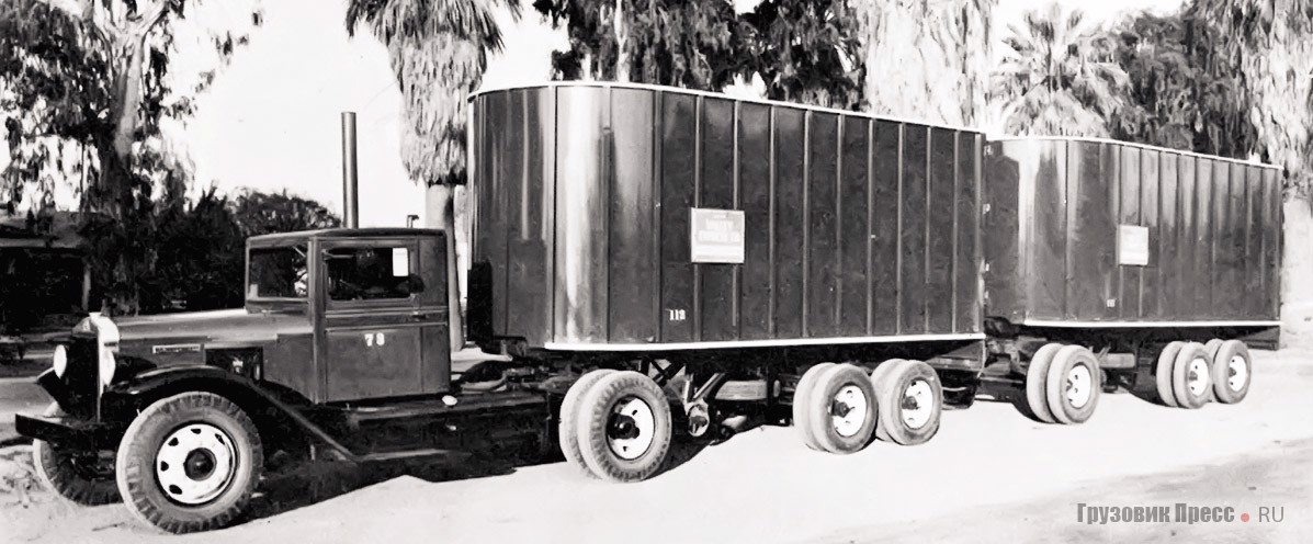 Седельный тягач Kenworth 146 – один из первых дизельных грузовиков в США, 1933 г.