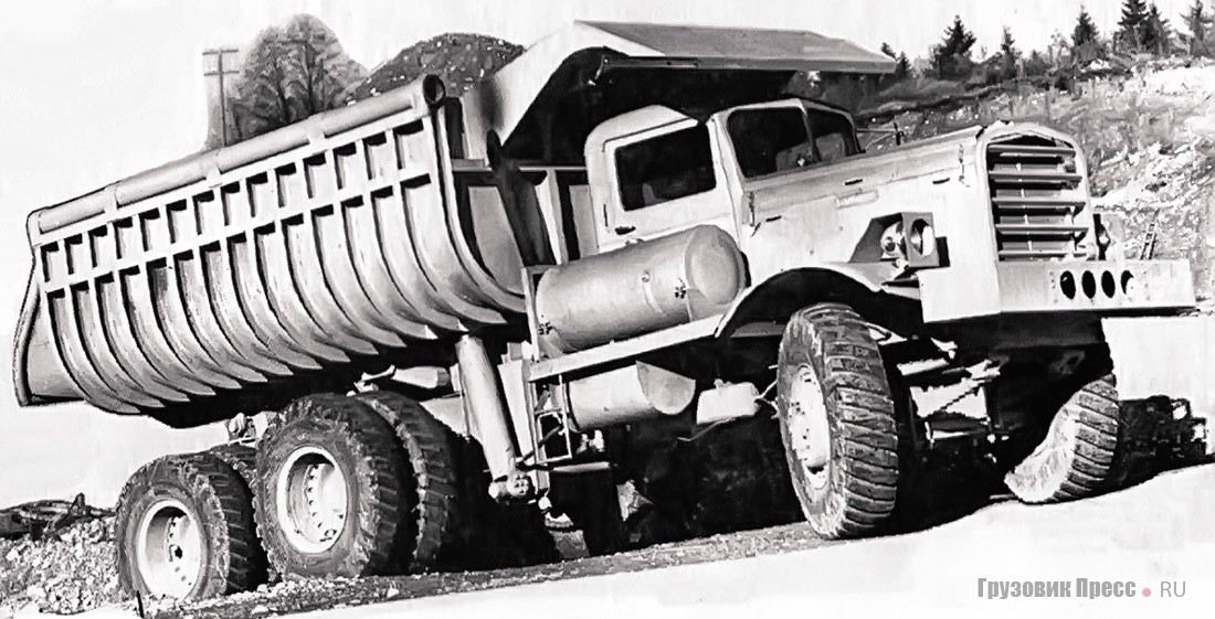 Kenworth 888 полной массой 50 т с цепным приводом задних колес, 1947 г.
