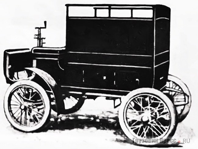 Фургон «Фрезе» позиционировался в 1902 г. как «автомобиль для развозки товаров». Не исключено, что подобные машины с одноцилиндровым двигателем De Dion-Bouton мощностью 8 л.с. и карданной передачей поступили на почтовую службу. Абсолютной уверенности в идентификации большого фургона у автора нет. Надеюсь, что рано или поздно будет найден точный ответ на этот вопрос