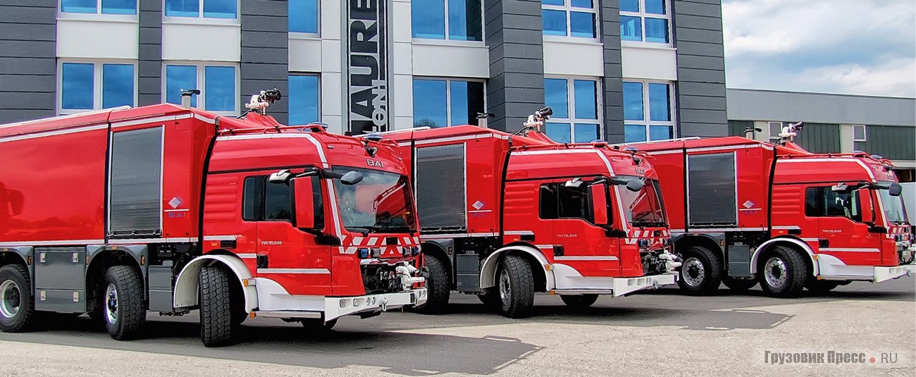 Пожарные автомобили контейнерного типа на шасси TGS35.540 для аэропортов Италии