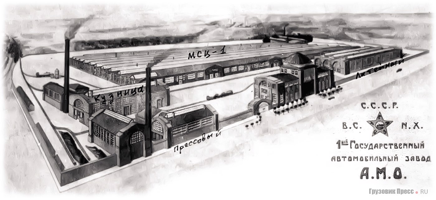 Вид 1-го Государственного завода АМО в 1925 г.