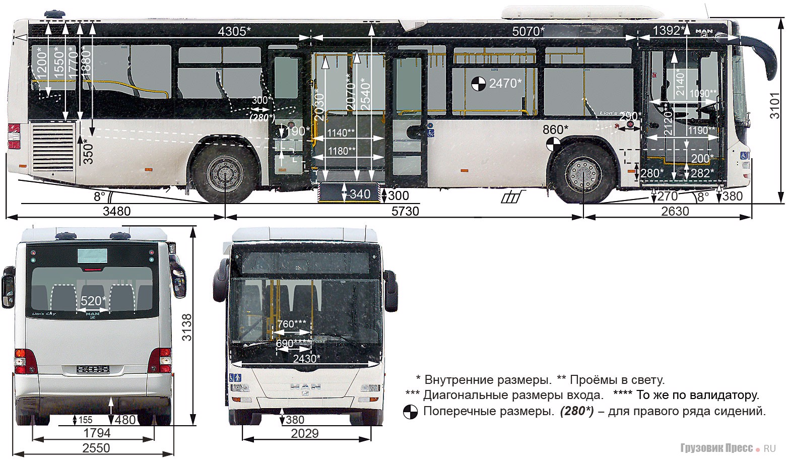 Автобус ман места схема