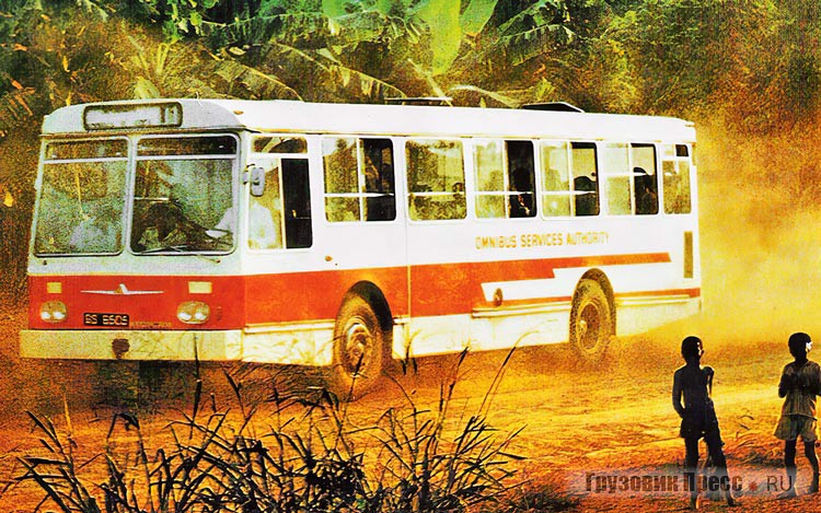 Типичный Tropic Bus из Ганы – Neoplan N 310 Tropic на шасси DAF с двигателем Deutz. 1983 г.