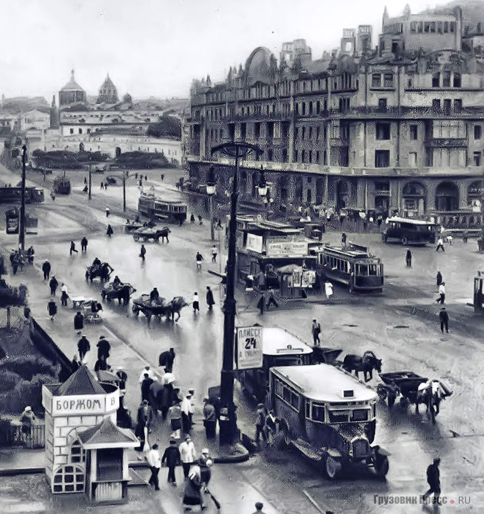 Автобусы MAN 3TC на улицах Москвы. 1925 г.