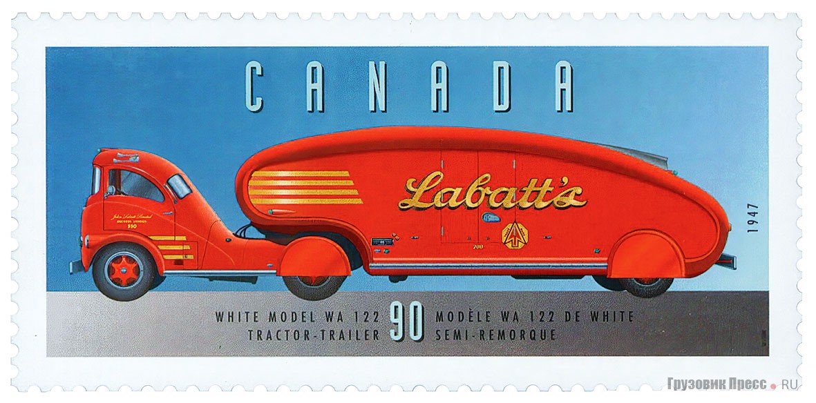 Изображён на канадской марке в 1996-м
