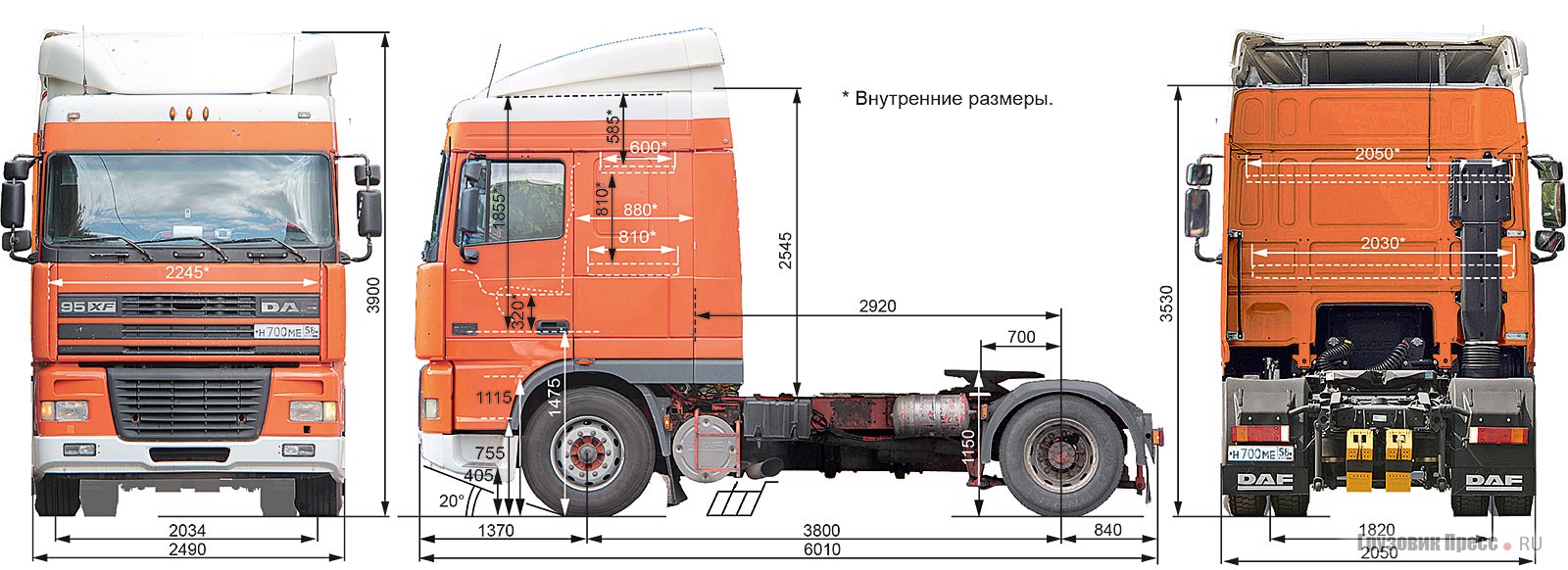 Чертеж фуры даф 105