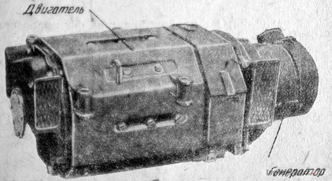 Общий вид тягового двигателя AEG-664Т, который имел необычную восьмигранную форму и небольшой вес – 540 кг, при 622 кг у отечественных троллейбусов