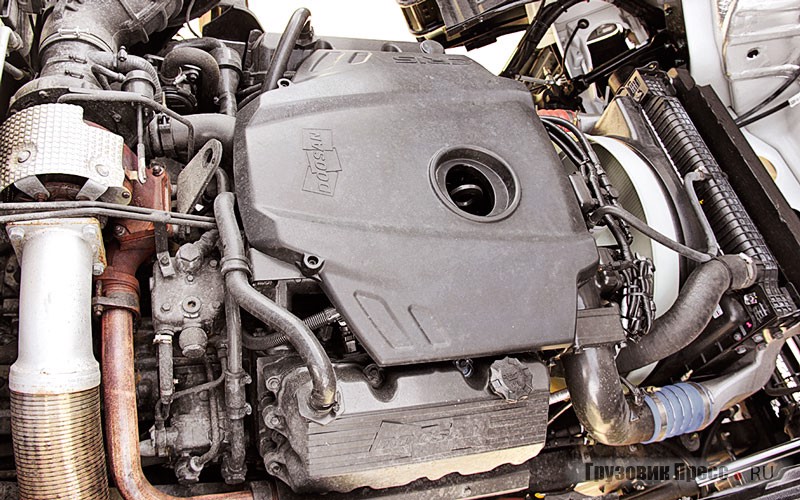 Необычный для сегодняшнего двигатель Doosan DV11K V6, рабочим объёмом 11 л
