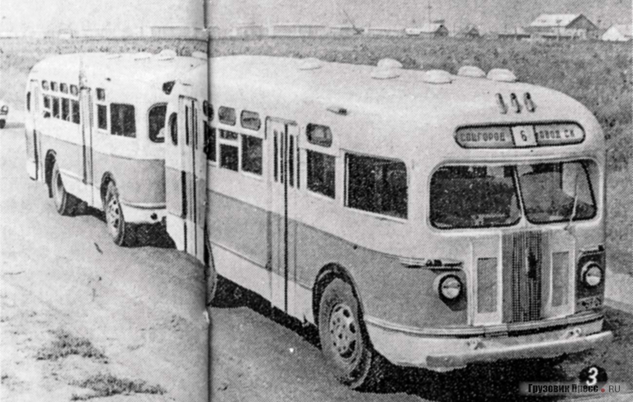 Автобусный поезд на маршруте № 6 «Соцгород – завод СК» в Ставрополе (книга «Покорители Волжских дорог»)