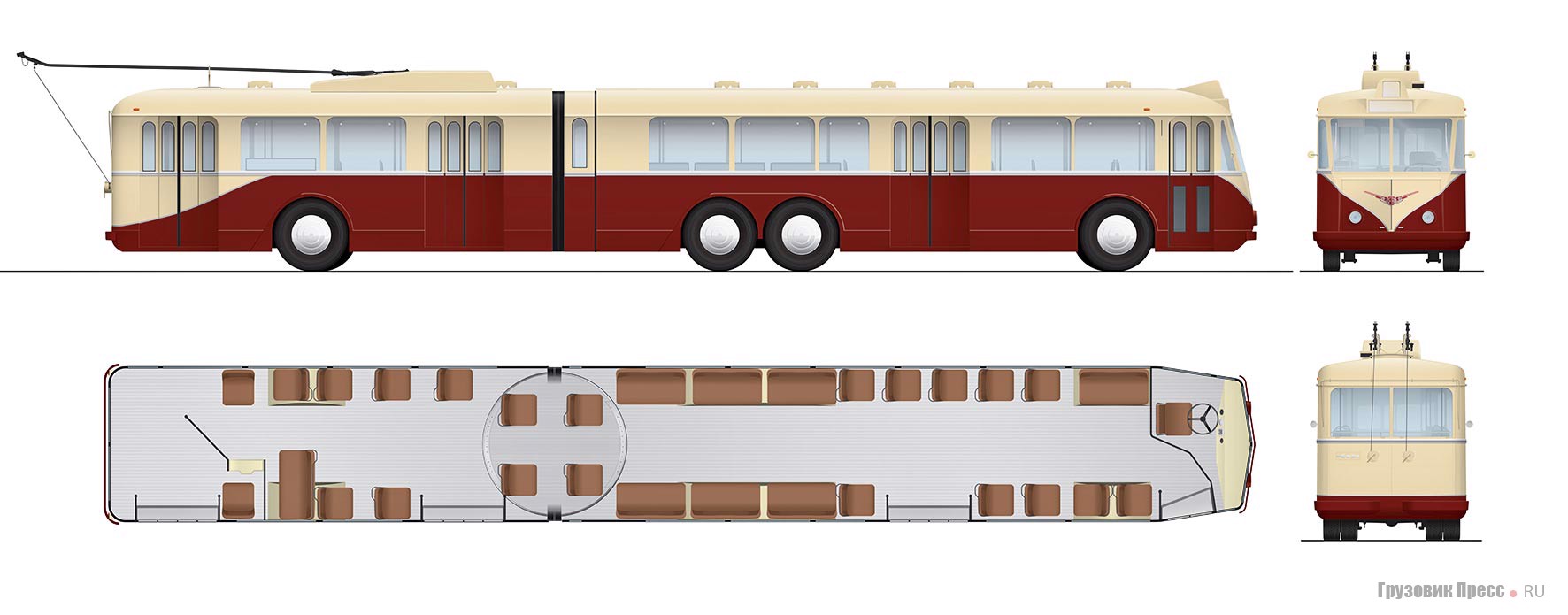   Схема троллейбуса Vetra VA4 SR. Иллюстрации – Борис Петухов 