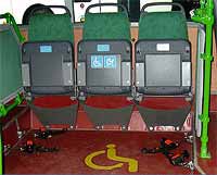 В ПАЗ-City есть откидные сиденья для инвалидов, выдвижной пандус и фиксаторы для инвалидных колясок