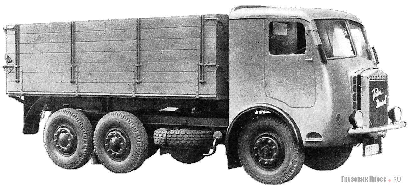Пятитонная Tatra-85/91 с 6 цилиндровым дизелем мощностью 85 л.с. и кабиной над двигателем (1936–1938 гг.)