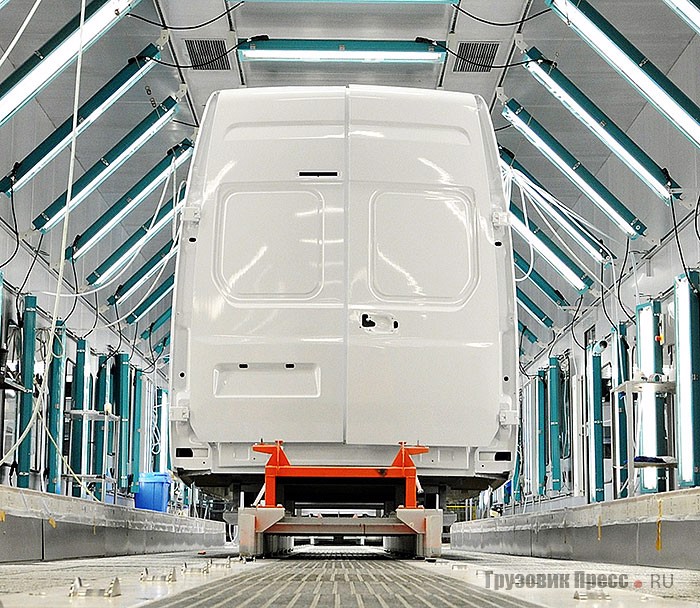 Новая окрасочная линия Eisenmann вмещает кузова даже наиболее крупного в модельном ряду цельнометаллического фургона «ГАЗель Next»