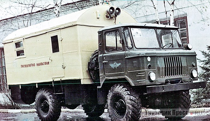 Высоковольтная лаборатория ЭТЛ-1М на шасси ГАЗ-66-02 с кузовом КУНГ-1М