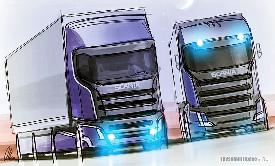 Так дизайнер Алан МкДональд представляет себе Scania ближайшего будущего